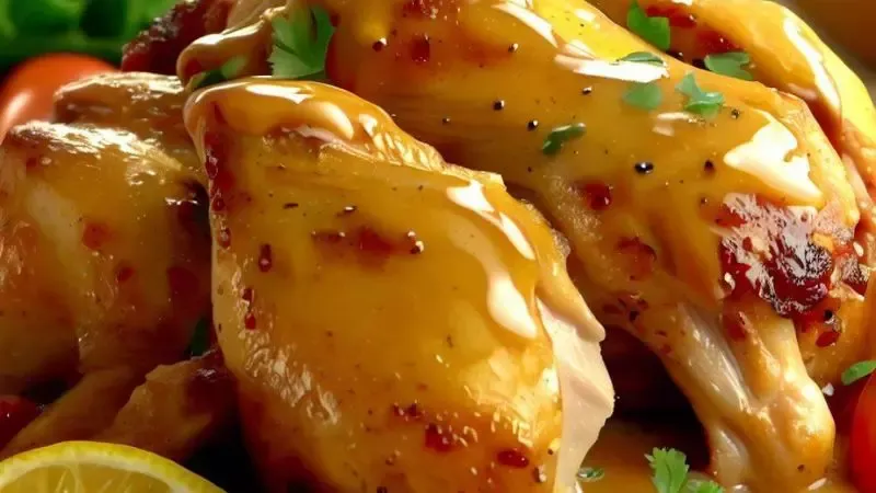 Receita de Frango com molho de mostarda e mel simples e delicioso